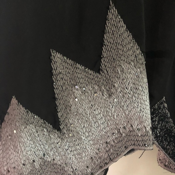 Stunning black belted vest with woven bead detail - Picture 3 of 8